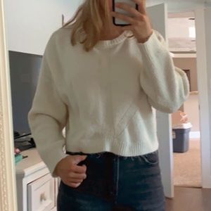 White Top shop cropped sweater!
